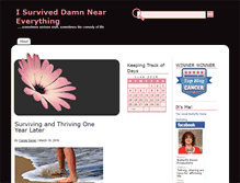 Tablet Screenshot of isurviveddamnneareverything.com